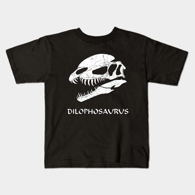 Dilophosaurus Kids T-Shirt by NicGrayTees